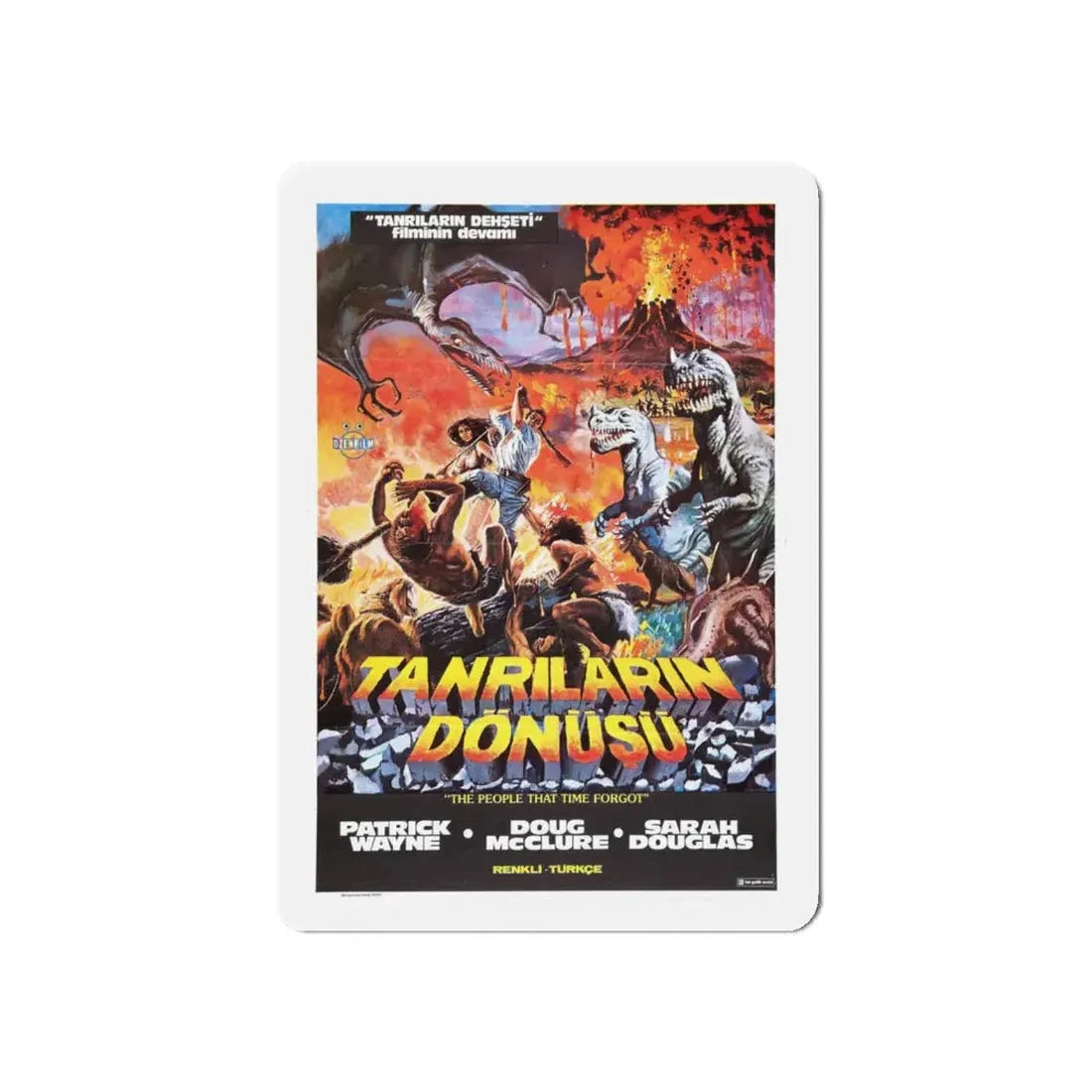 THE PEOPLE THAT TIME FORGOT (TURKEY) 1977 Movie Poster - Refrigerator Magnet 5 Inch Die-Cut - The Sticker Space