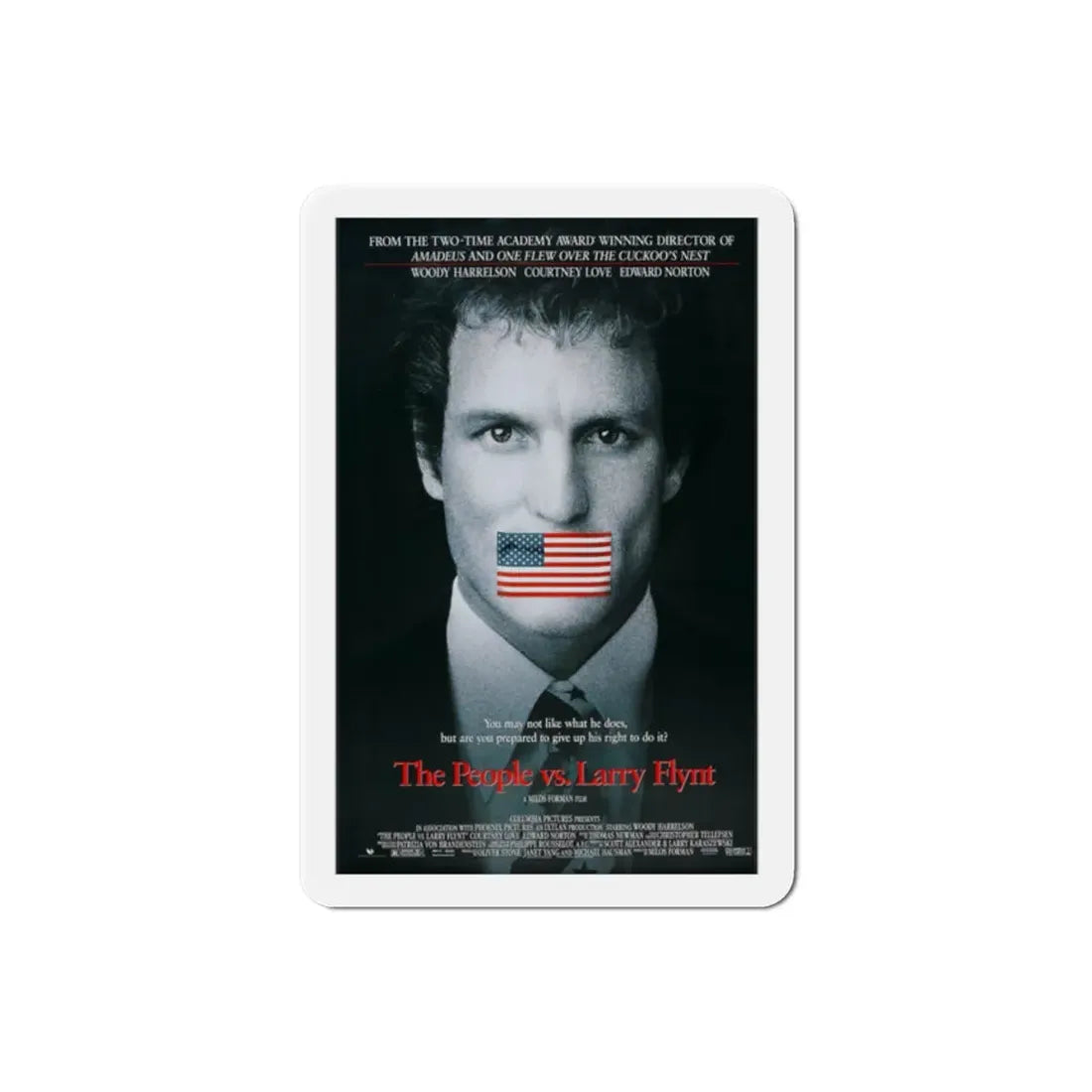 The People Vs Larry Flynt 1996 Movie Poster Refrigerator Magnet 2 Inch - The Sticker Space