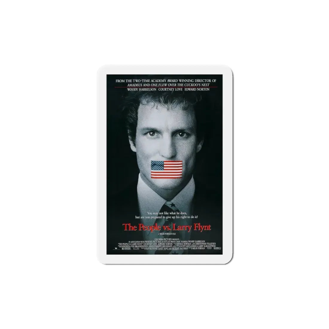 The People Vs Larry Flynt 1996 Movie Poster Refrigerator Magnet 5 Inch - The Sticker Space