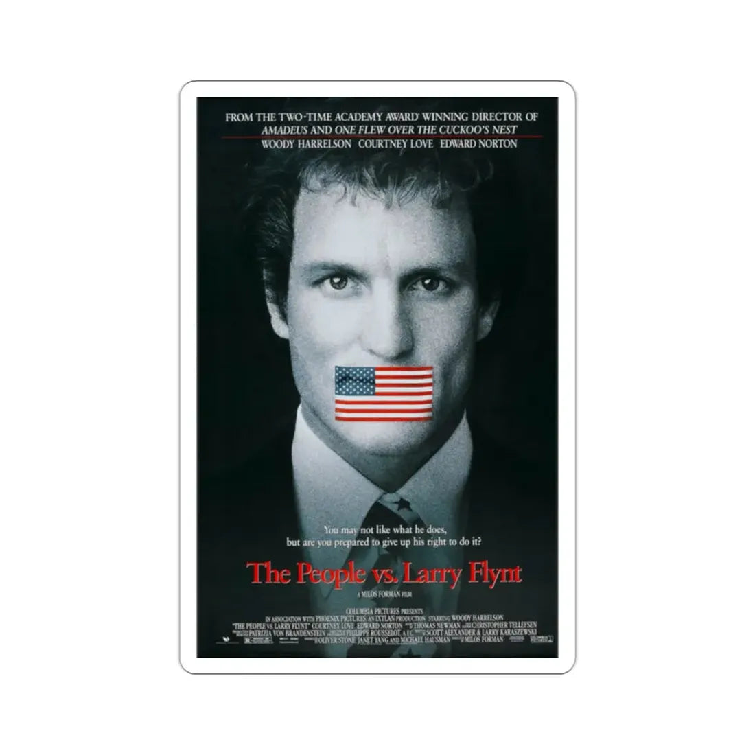 The People Vs Larry Flynt 1996 Movie Poster STICKER Vinyl Die-Cut Decal 2 Inch - The Sticker Space