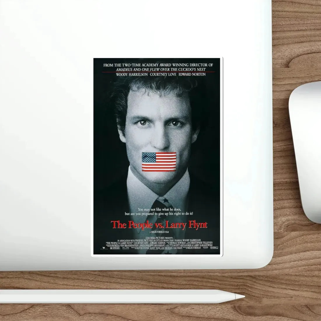 The People Vs Larry Flynt 1996 Movie Poster STICKER Vinyl Die-Cut Decal - The Sticker Space