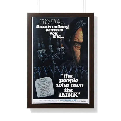 THE PEOPLE WHO OWN THE DARK 1976 - Framed Movie Poster 20" x 30" Walnut - The Sticker Space