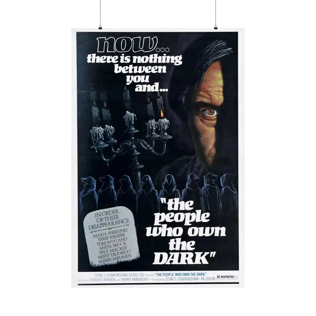 THE PEOPLE WHO OWN THE DARK 1976 - Paper Movie Poster 36" x 54" Matte - The Sticker Space