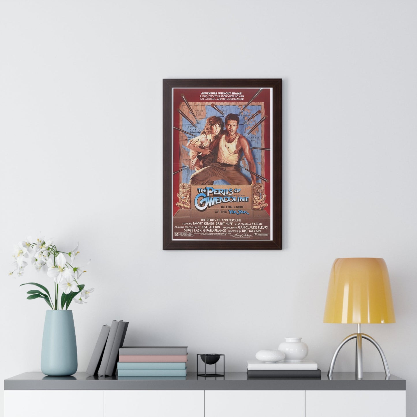 THE PERILS OF GWENDOLINE IN THE LAND OF THE YIK YAK 1984 - Framed Movie Poster-The Sticker Space