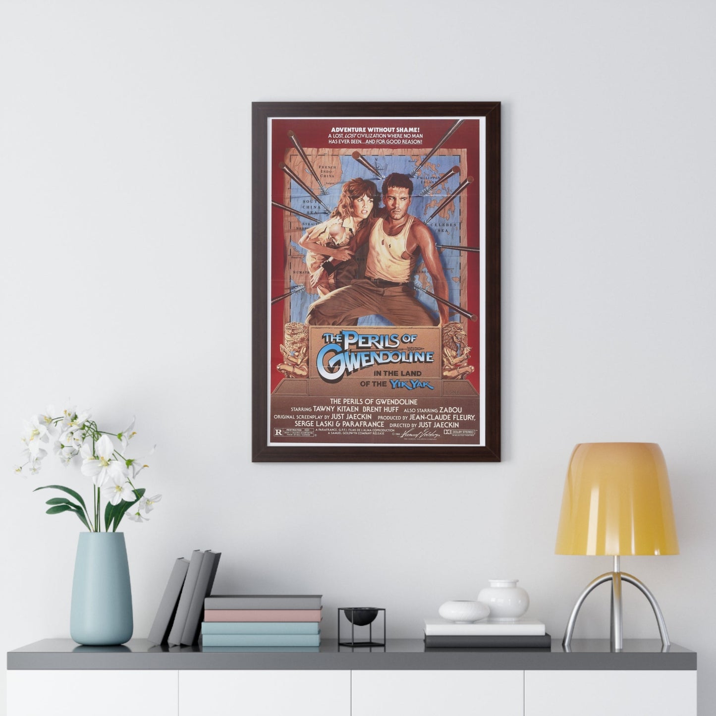 THE PERILS OF GWENDOLINE IN THE LAND OF THE YIK YAK 1984 - Framed Movie Poster-The Sticker Space