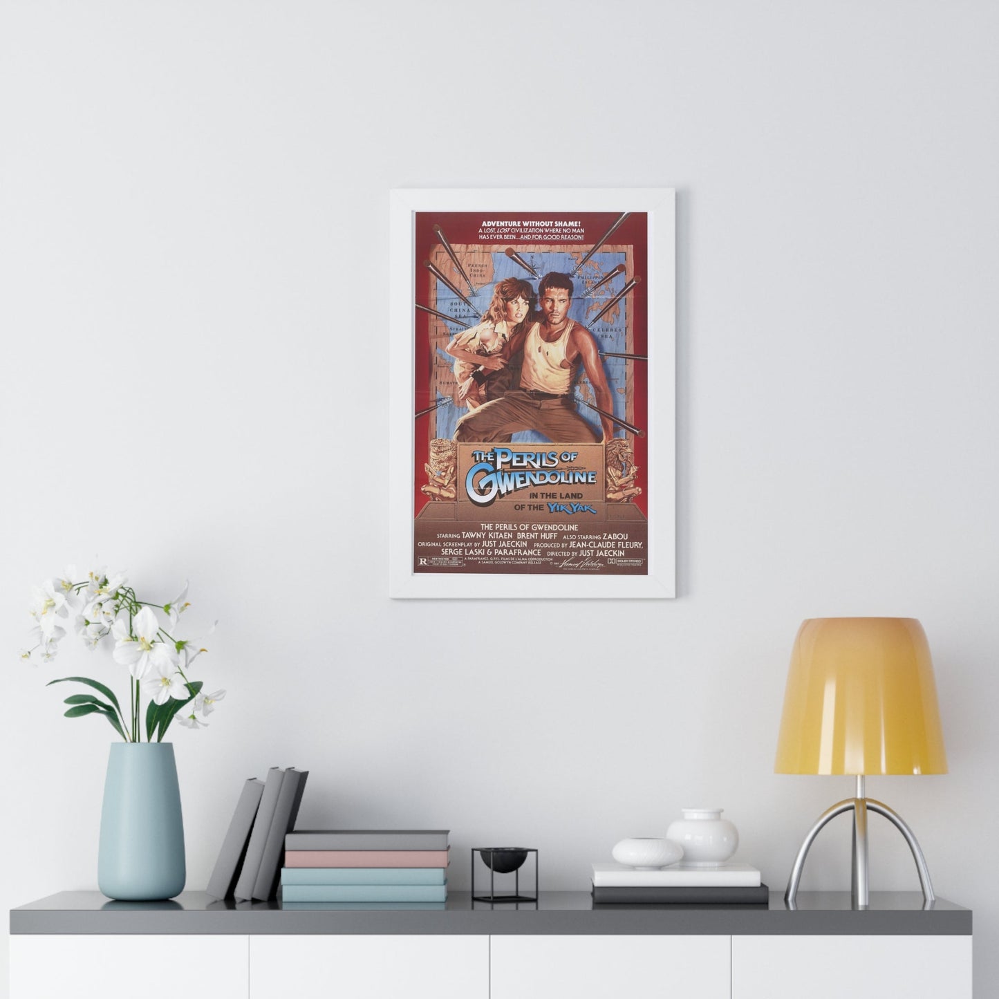 THE PERILS OF GWENDOLINE IN THE LAND OF THE YIK YAK 1984 - Framed Movie Poster-The Sticker Space