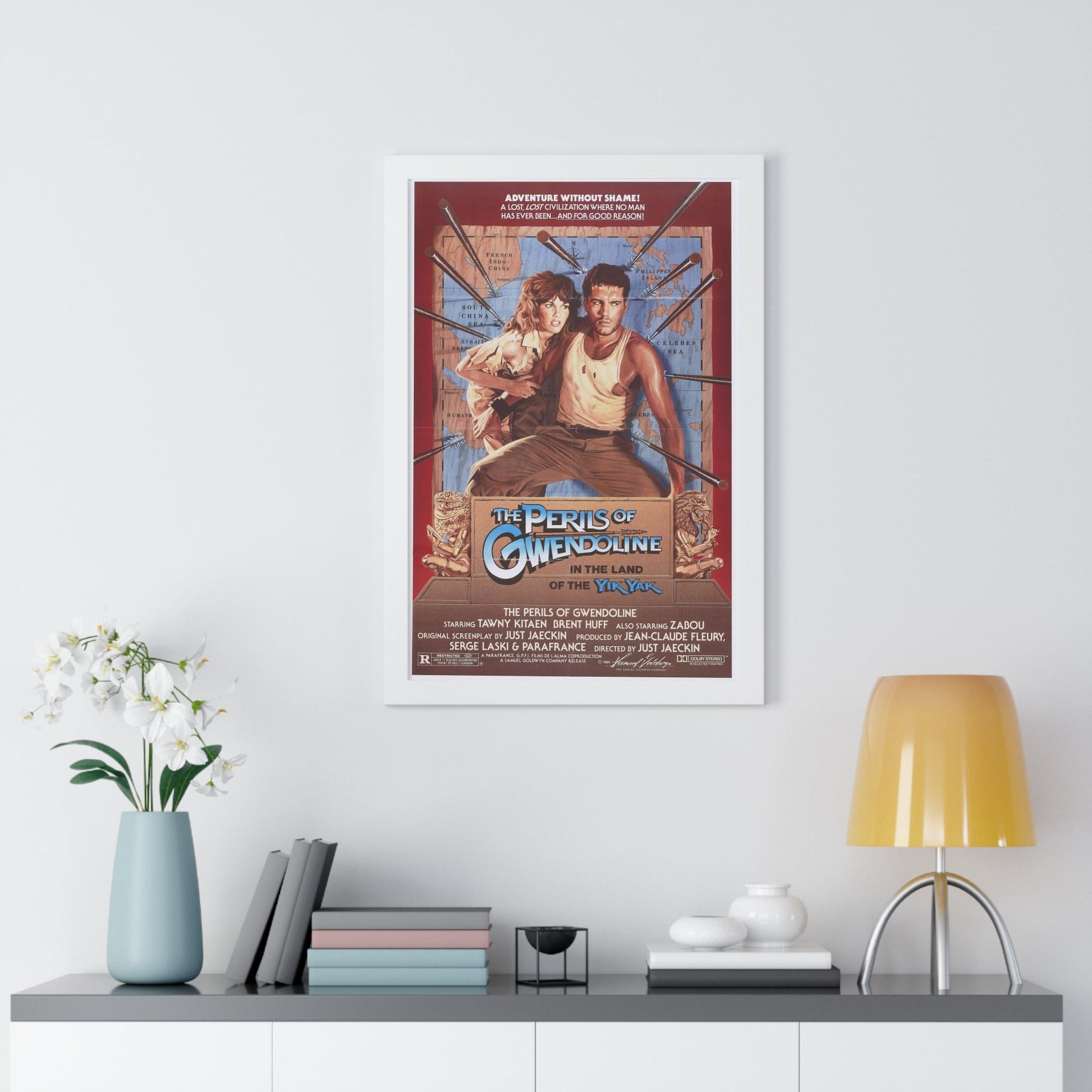 THE PERILS OF GWENDOLINE IN THE LAND OF THE YIK YAK 1984 - Framed Movie Poster-The Sticker Space