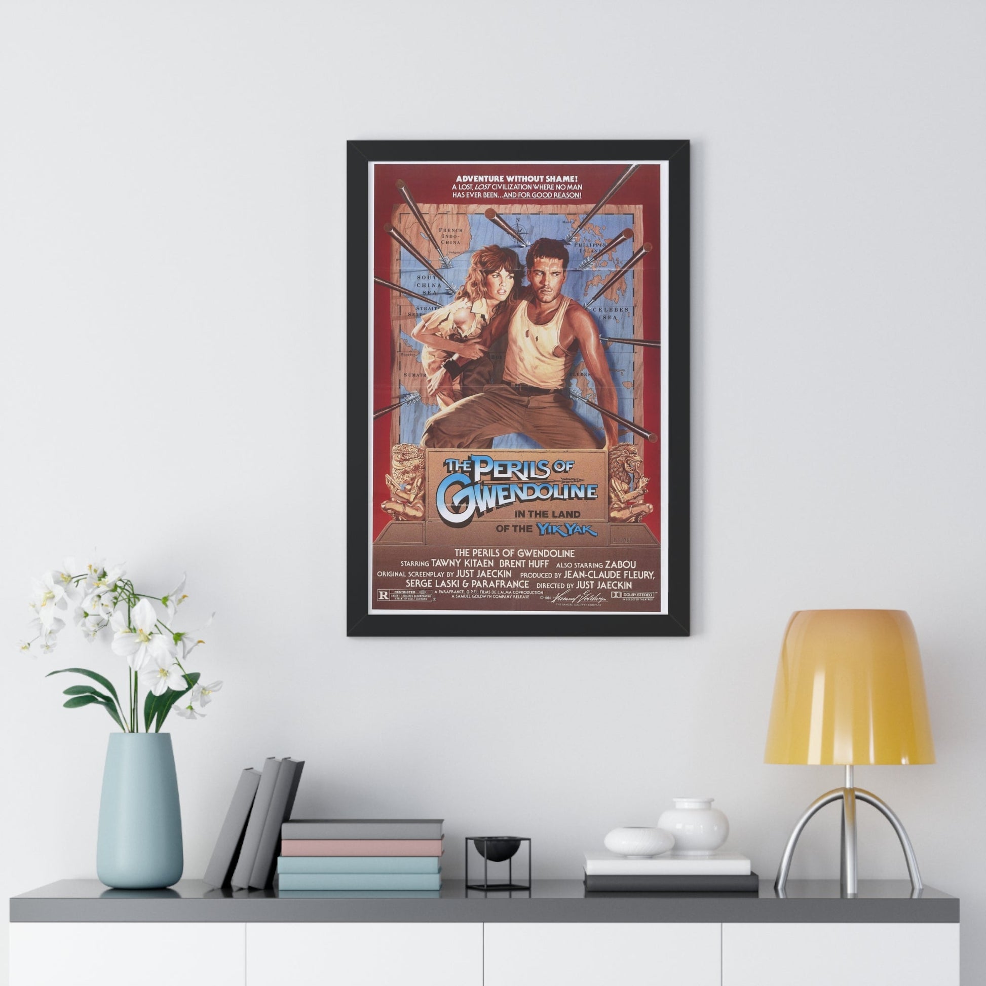 THE PERILS OF GWENDOLINE IN THE LAND OF THE YIK YAK 1984 - Framed Movie Poster-The Sticker Space