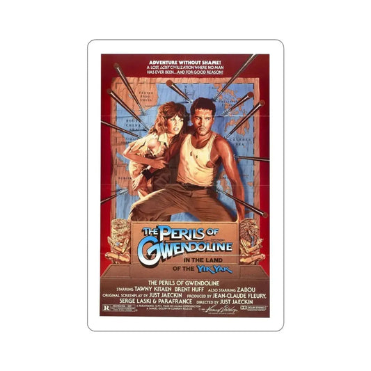 The Perils of Gwendoline in the Land of the Yik Yak 1985 Movie Poster STICKER Vinyl Die-Cut Decal 6 Inch - The Sticker Space
