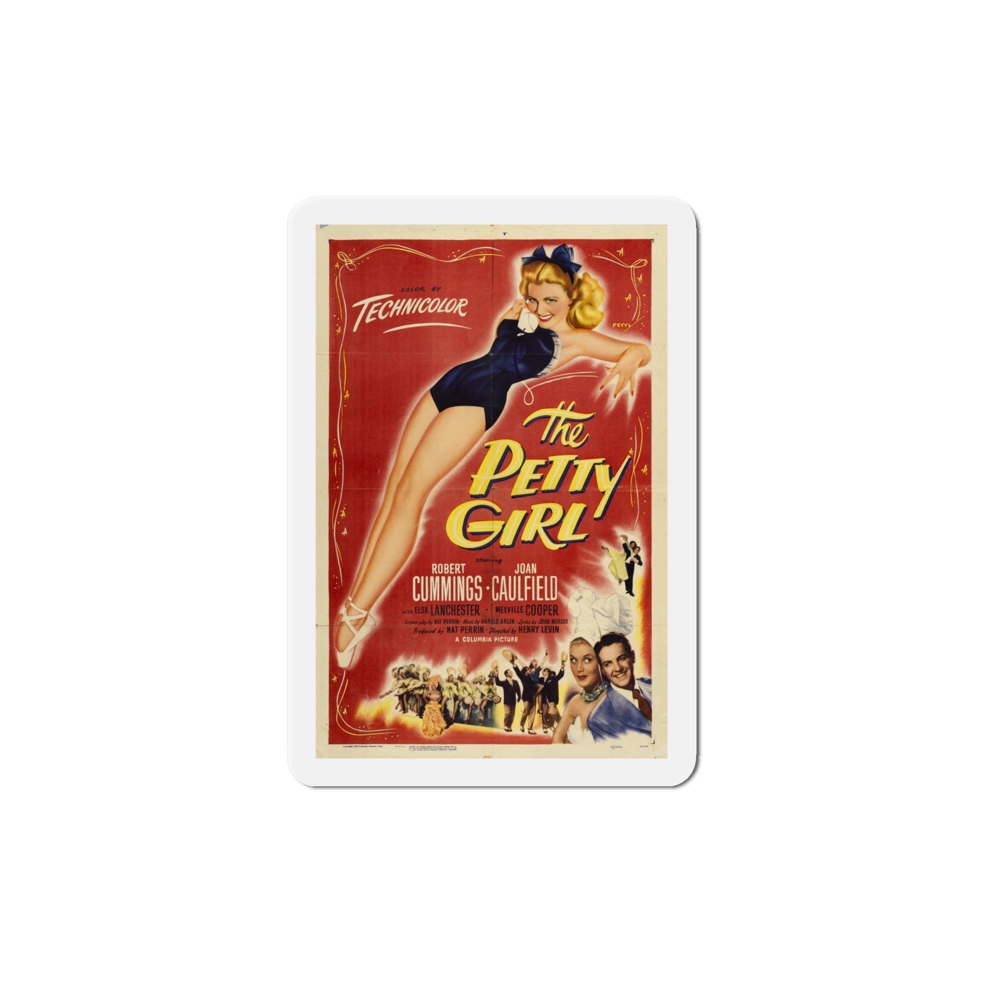 The Petty Girl 1950 Movie Poster Die-Cut Magnet-6 Inch-The Sticker Space