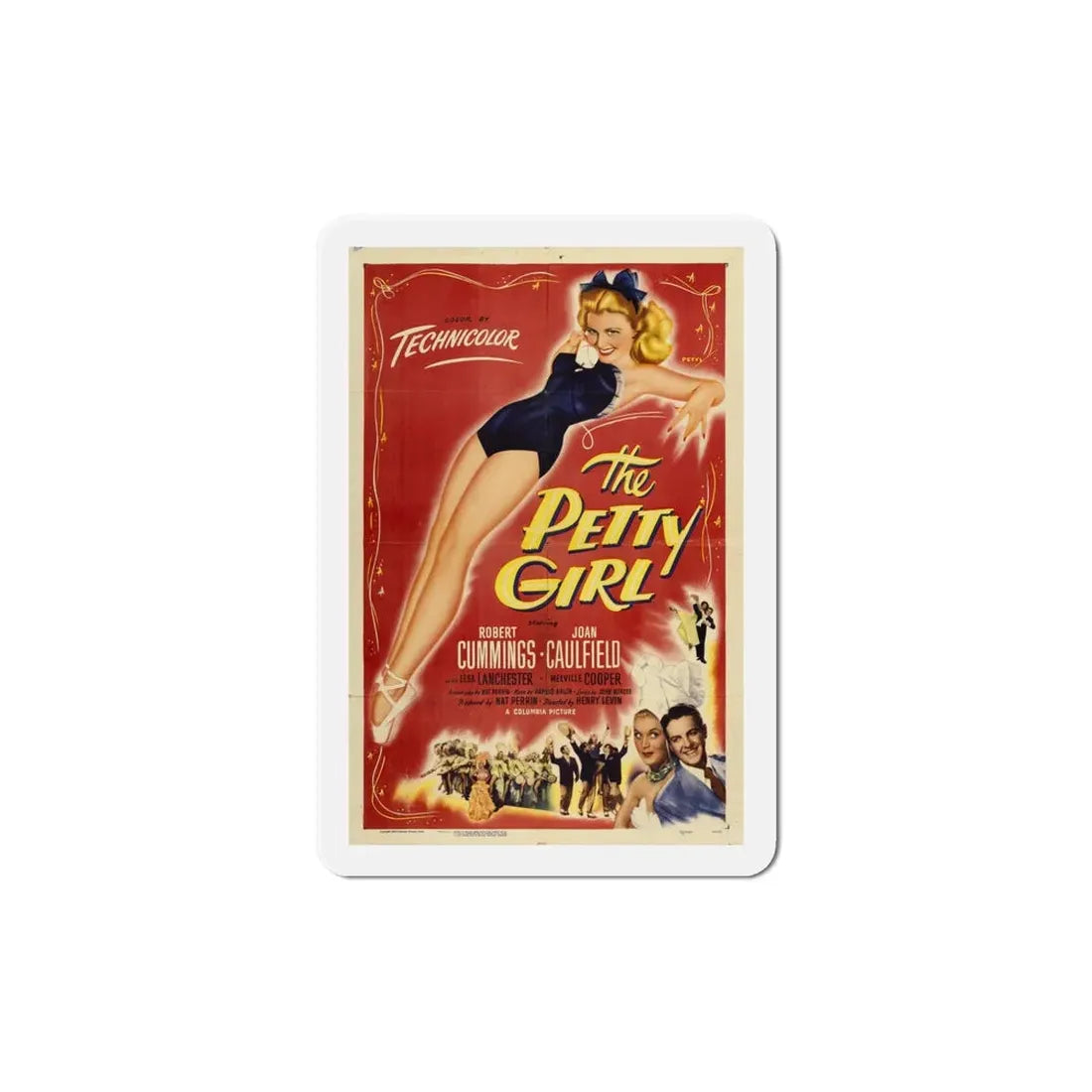 The Petty Girl 1950 Movie Poster Refrigerator Magnet 5 Inch - The Sticker Space