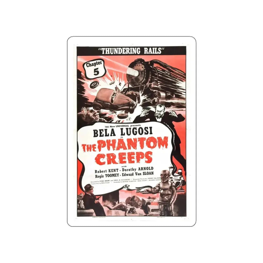 THE PHANTOM CREEPS (2) 1939 Movie Poster STICKER Vinyl Die-Cut Decal 4 Inch - The Sticker Space