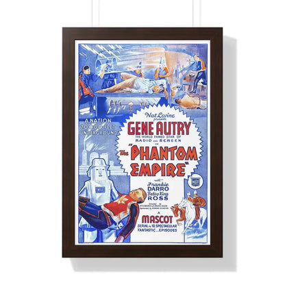 THE PHANTOM EMPIRE 1935 - Framed Movie Poster 16″ x 24″ Walnut - The Sticker Space