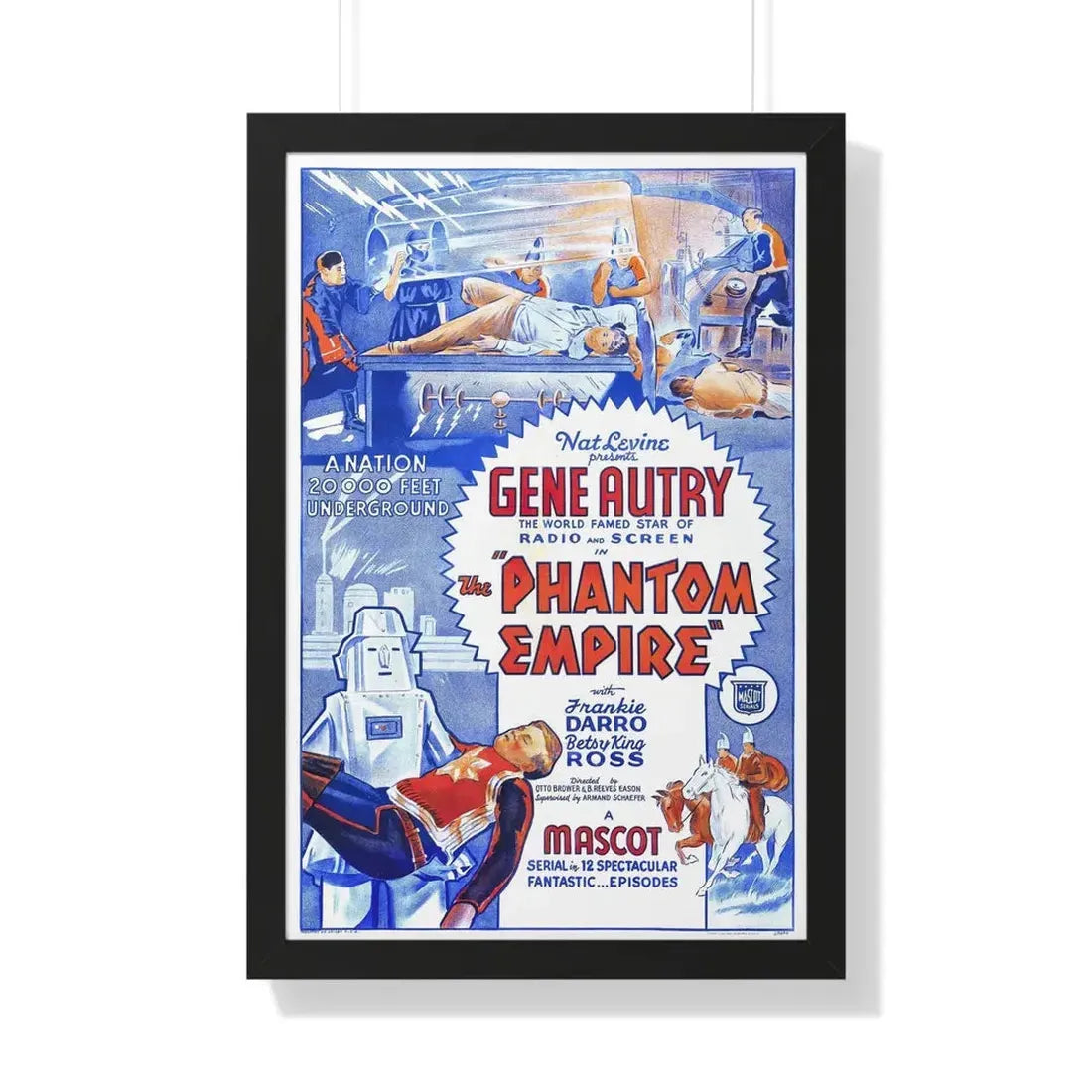 THE PHANTOM EMPIRE 1935 - Framed Movie Poster 20" x 30" Black - The Sticker Space