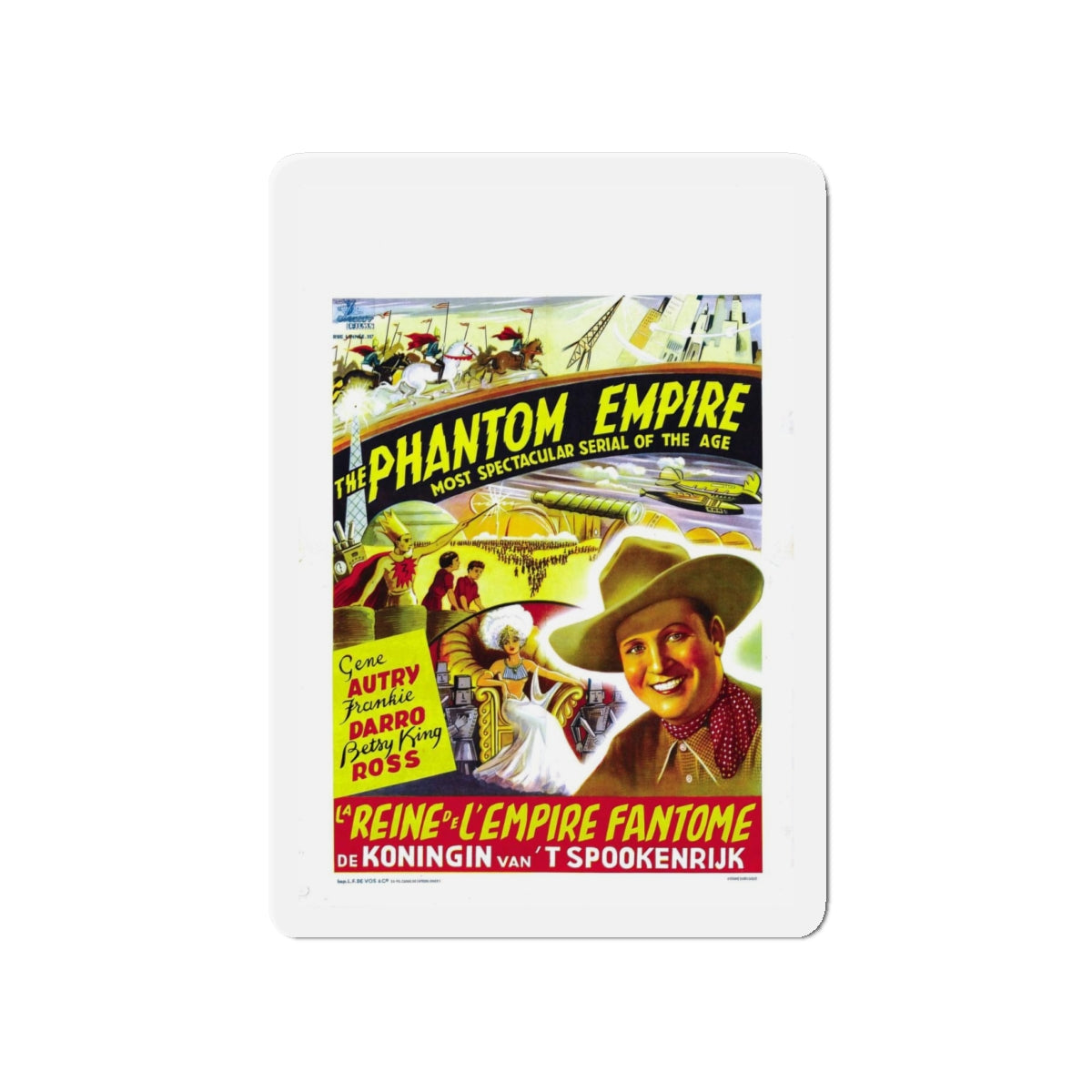 THE PHANTOM EMPIRE (BELGIAN) 1935 Movie Poster - Refrigerator Magnet