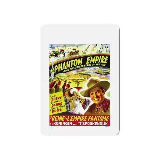 THE PHANTOM EMPIRE (BELGIAN) 1935 Movie Poster - Refrigerator Magnet 6 Inch Die-Cut - The Sticker Space