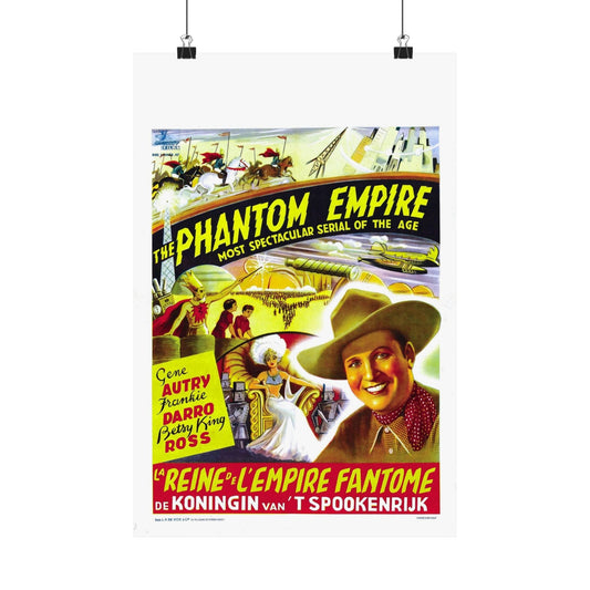 THE PHANTOM EMPIRE (BELGIAN) 1935 - Paper Movie Poster-12″ x 18″-The Sticker Space