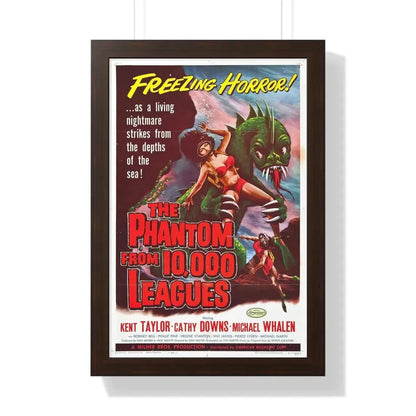 THE PHANTOM FROM 10,000 LEAGUES 1955 - Framed Movie Poster 16″ x 24″ Walnut - The Sticker Space