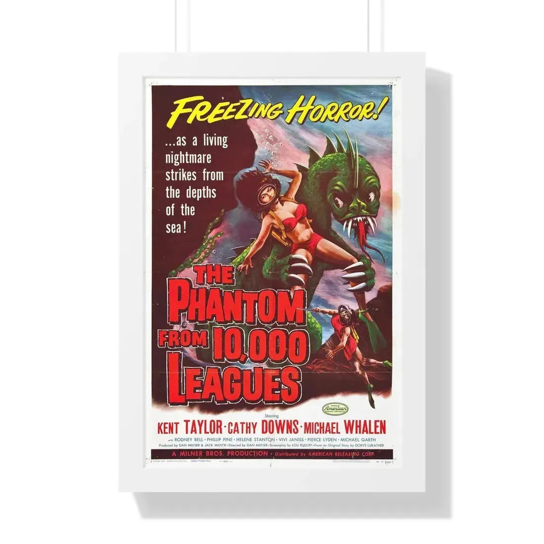 THE PHANTOM FROM 10,000 LEAGUES 1955 - Framed Movie Poster 16″ x 24″ White - The Sticker Space