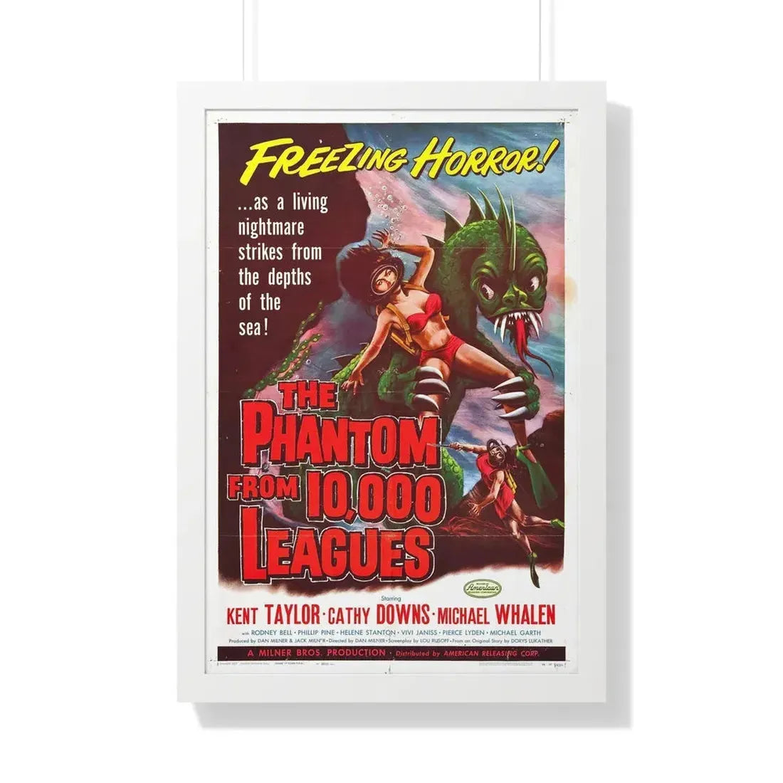 THE PHANTOM FROM 10,000 LEAGUES 1955 - Framed Movie Poster 20" x 30" White - The Sticker Space