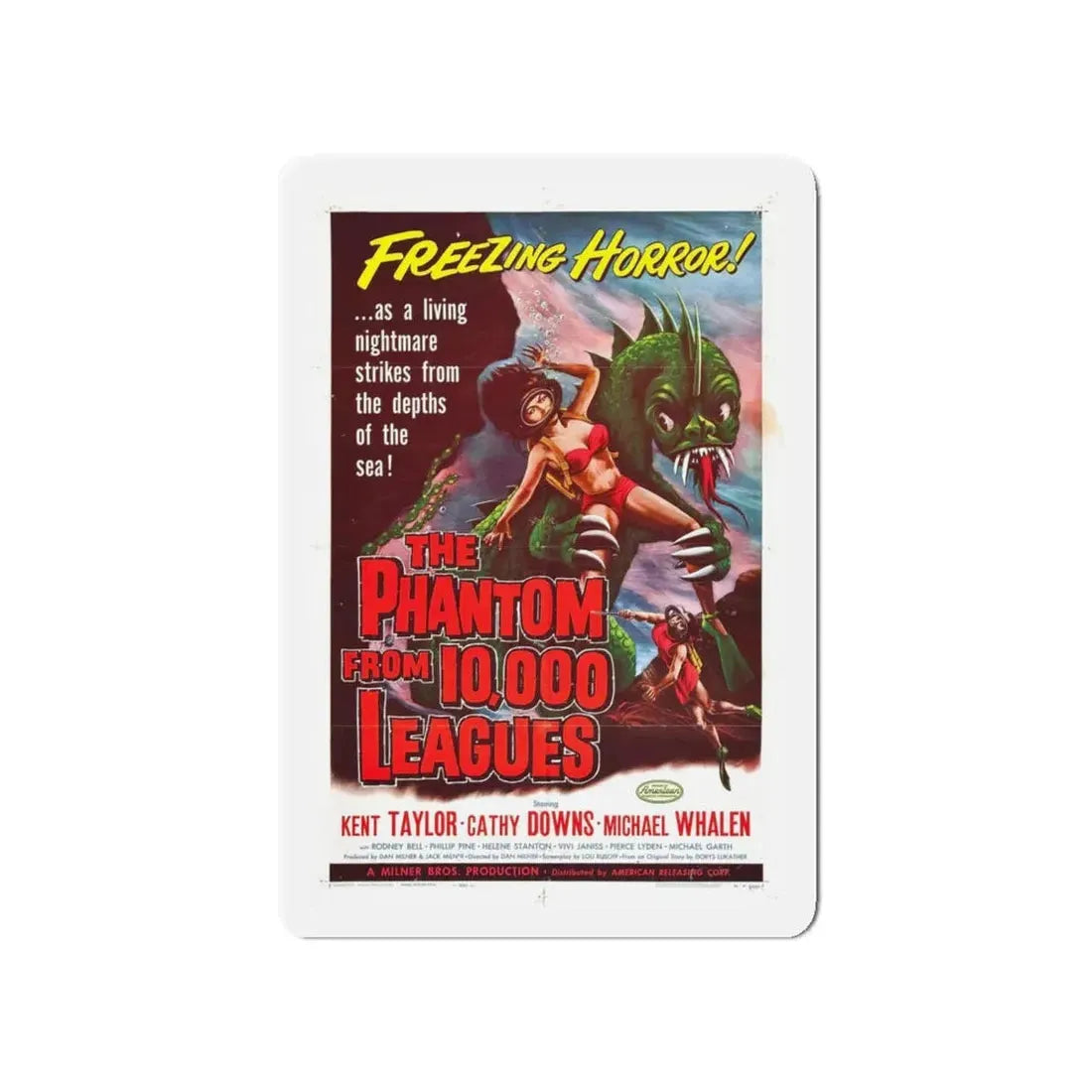THE PHANTOM FROM 10,000 LEAGUES 1955 Movie Poster - Refrigerator Magnet 4 Inch Die-Cut - The Sticker Space