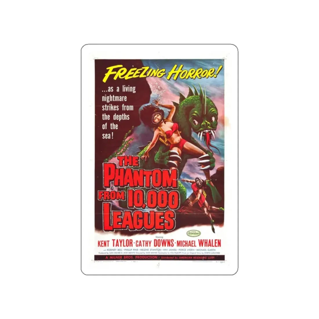 THE PHANTOM FROM 10,000 LEAGUES 1955 Movie Poster STICKER Vinyl Die-Cut Decal 2 Inch - The Sticker Space