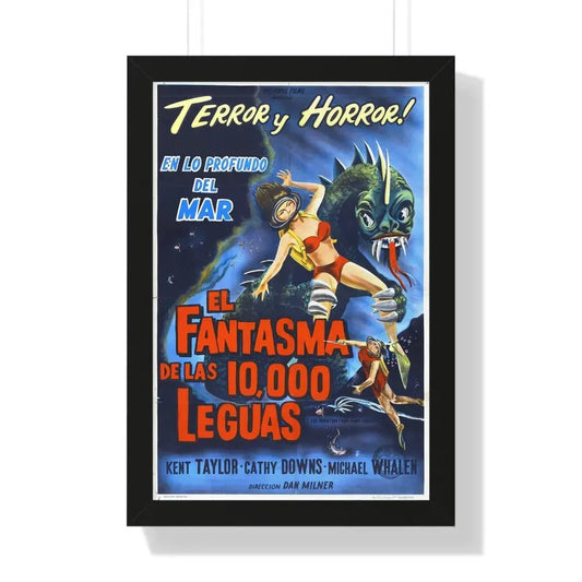 THE PHANTOM FROM 10,000 LEAGUES (ITALIAN) 1955 - Framed Movie Poster 16″ x 24″ Black - The Sticker Space