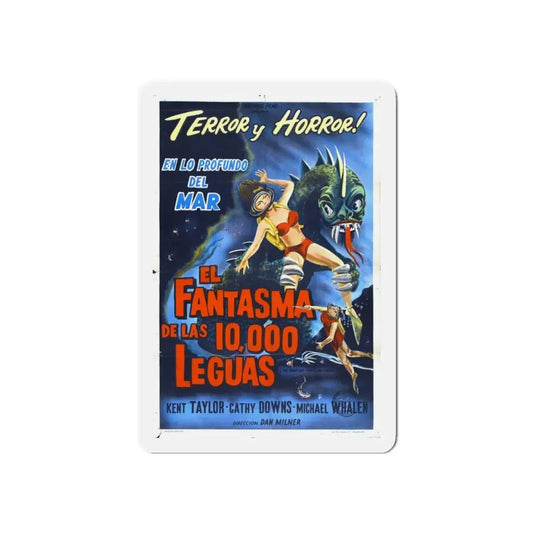 THE PHANTOM FROM 10,000 LEAGUES (ITALIAN) 1955 Movie Poster - Refrigerator Magnet 6 Inch Die-Cut - The Sticker Space