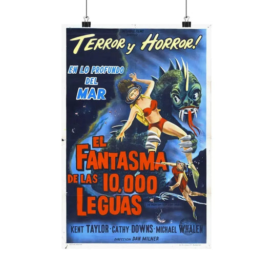 THE PHANTOM FROM 10,000 LEAGUES (ITALIAN) 1955 - Paper Movie Poster 12″ x 18″ Matte - The Sticker Space