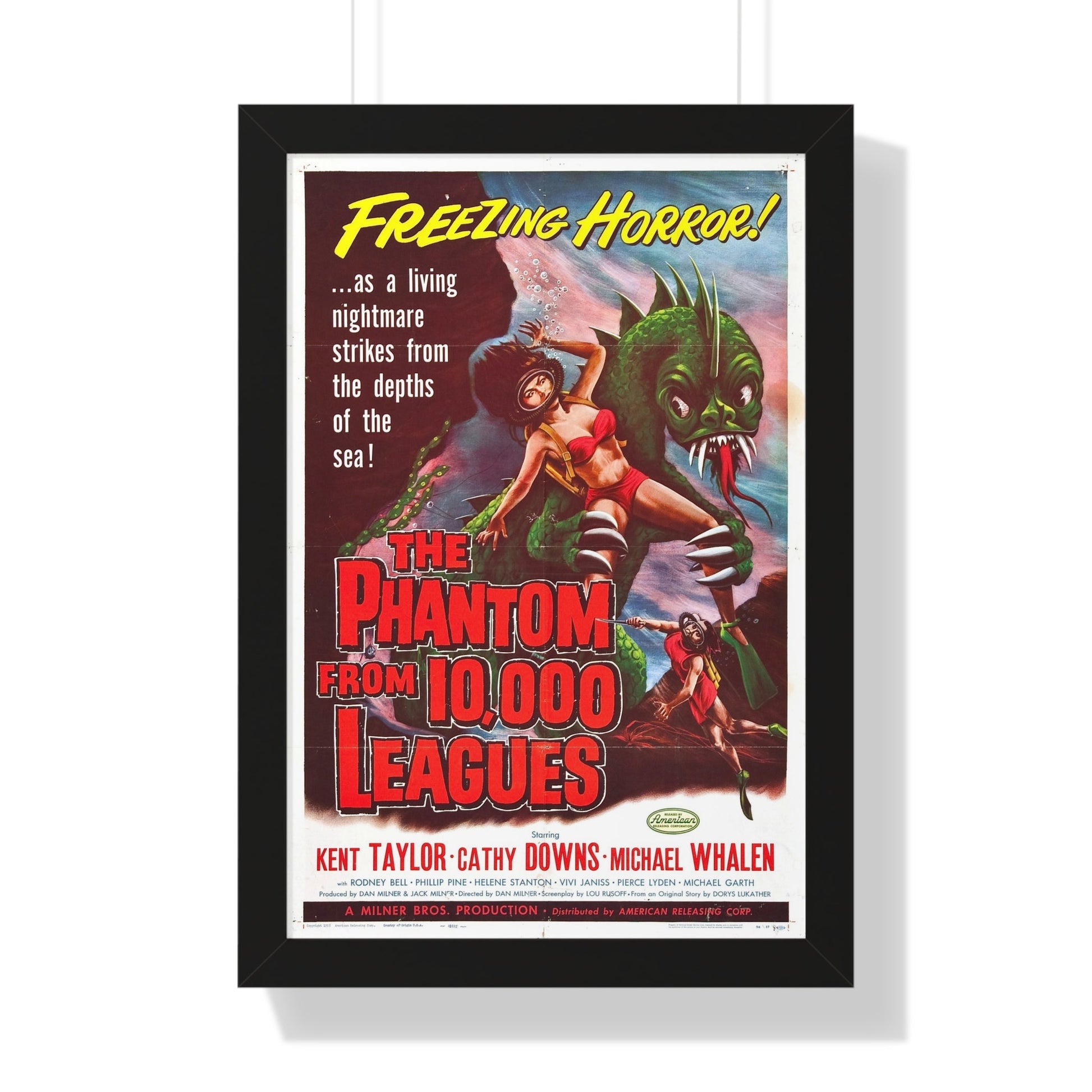 THE PHANTOM FROM 10,000 LEAGUES 1955 - Framed Movie Poster-16″ x 24″-The Sticker Space