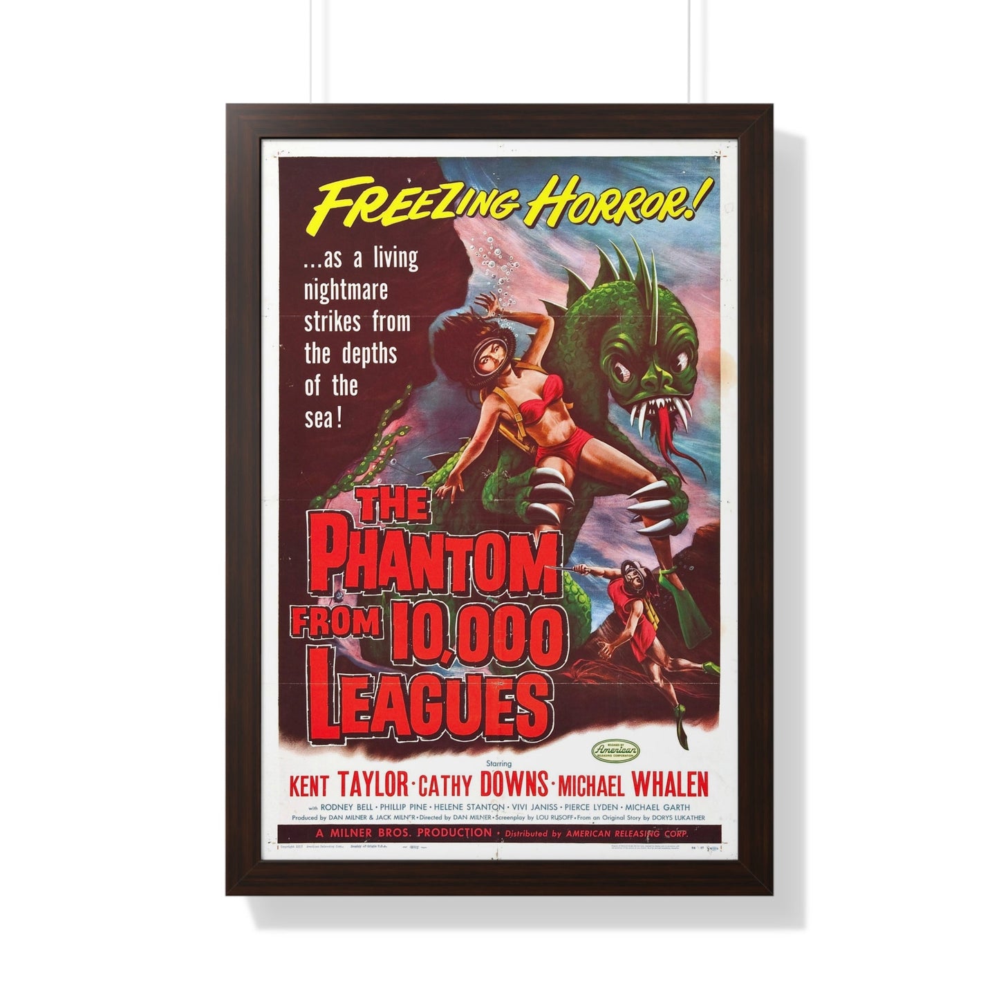 THE PHANTOM FROM 10,000 LEAGUES 1955 - Framed Movie Poster-20" x 30"-The Sticker Space