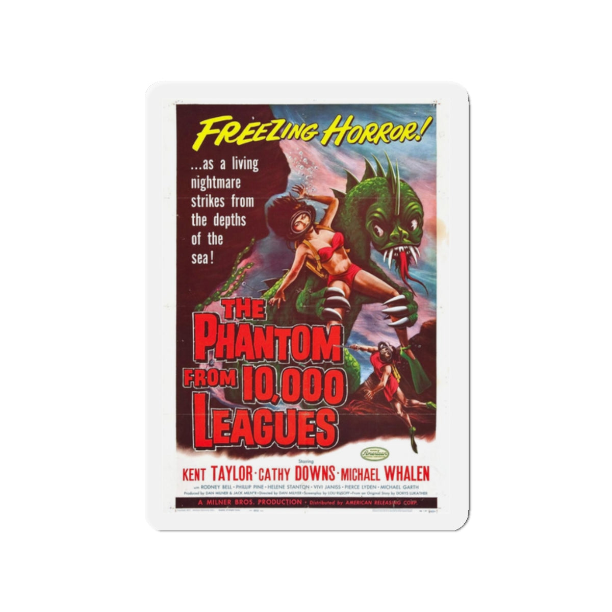 THE PHANTOM FROM 10,000 LEAGUES 1955 Movie Poster - Refrigerator Magnet