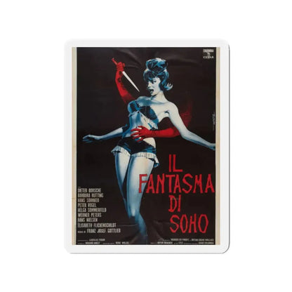 THE PHANTOM OF SOHO 1964 Movie Poster - Refrigerator Magnet 2 Inch Die-Cut - The Sticker Space
