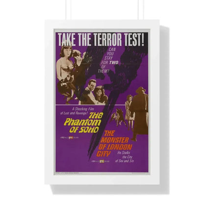 THE PHANTOM OF SOHO + THE MONSTER OF LONDON CITY 1964 - Framed Movie Poster 16″ x 24″ White - The Sticker Space