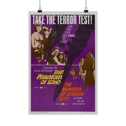 THE PHANTOM OF SOHO + THE MONSTER OF LONDON CITY 1964 - Paper Movie Poster 12″ x 18″ Matte - The Sticker Space
