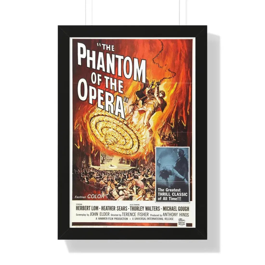 THE PHANTOM OF THE OPERA 1962 - Framed Movie Poster 16″ x 24″ Black - The Sticker Space