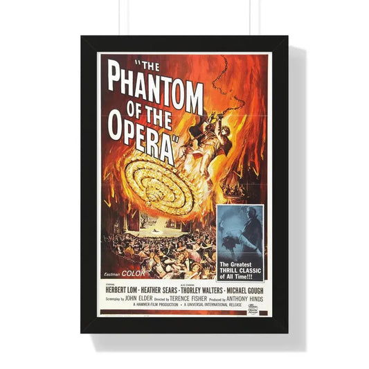 THE PHANTOM OF THE OPERA 1962 - Framed Movie Poster 16″ x 24″ Black - The Sticker Space
