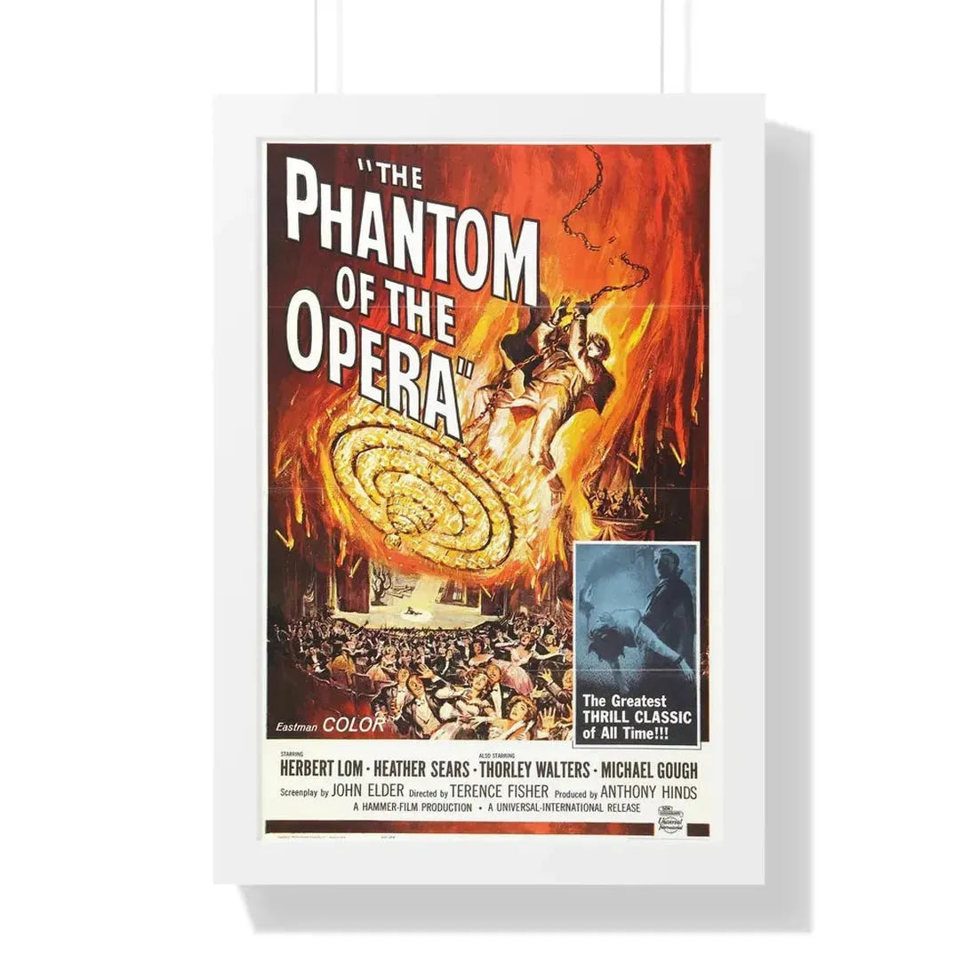 THE PHANTOM OF THE OPERA 1962 - Framed Movie Poster 16″ x 24″ White - The Sticker Space