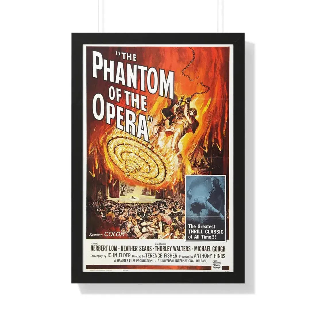 THE PHANTOM OF THE OPERA 1962 - Framed Movie Poster 20" x 30" Black - The Sticker Space