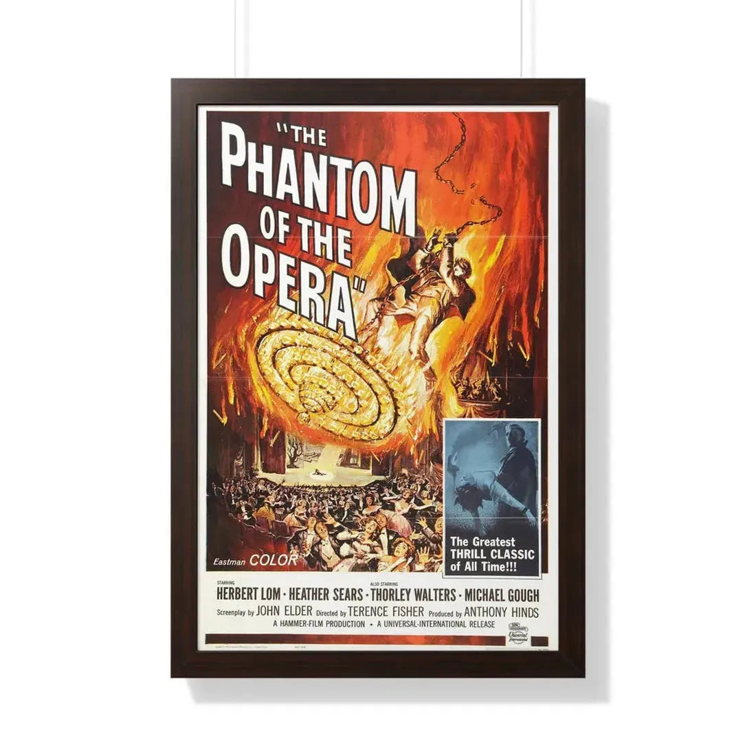 THE PHANTOM OF THE OPERA 1962 - Framed Movie Poster 20" x 30" Walnut - The Sticker Space