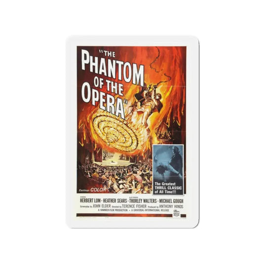 THE PHANTOM OF THE OPERA 1962 Movie Poster - Refrigerator Magnet 2 Inch Die-Cut - The Sticker Space