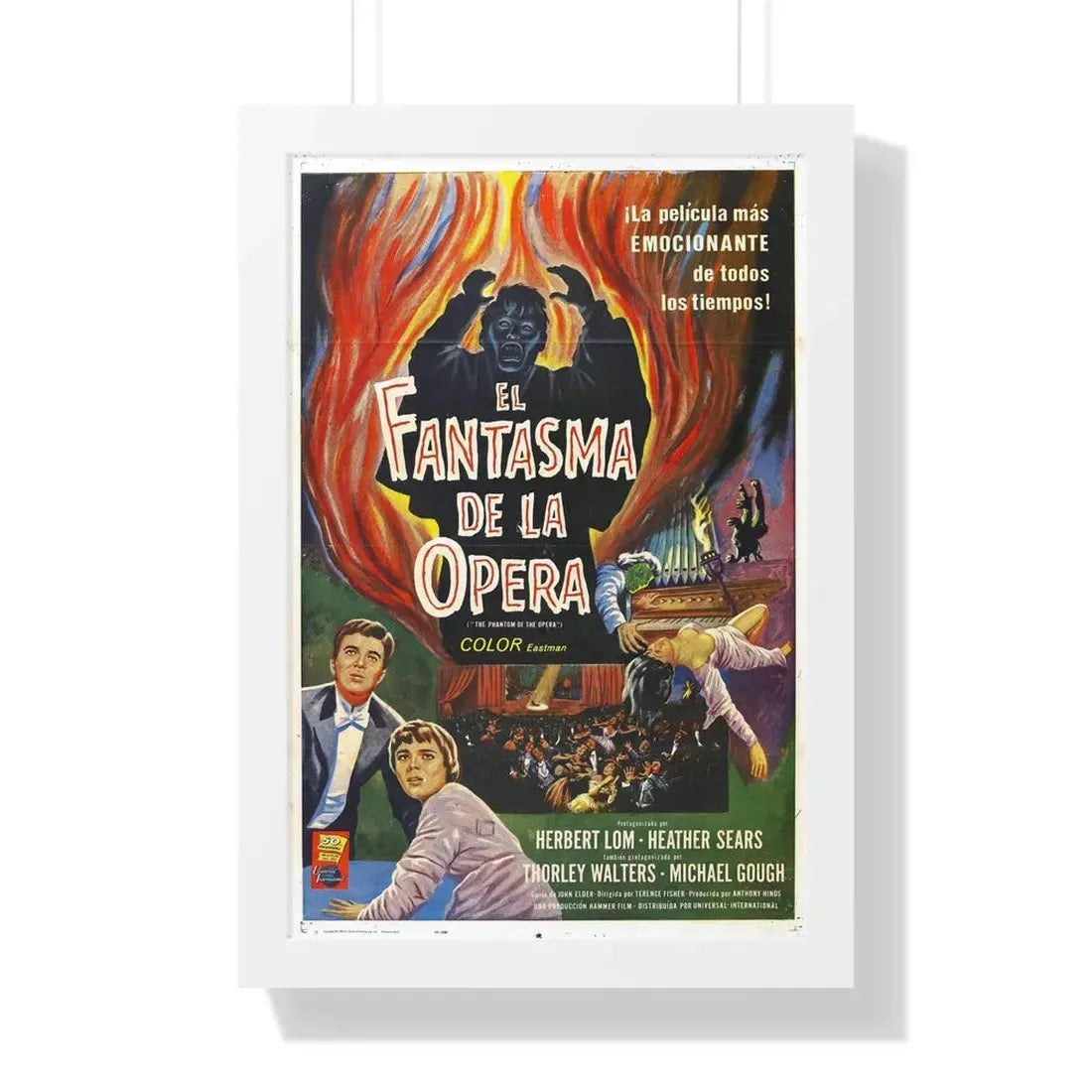THE PHANTOM OF THE OPERA (2) 1962 - Framed Movie Poster 16″ x 24″ White - The Sticker Space