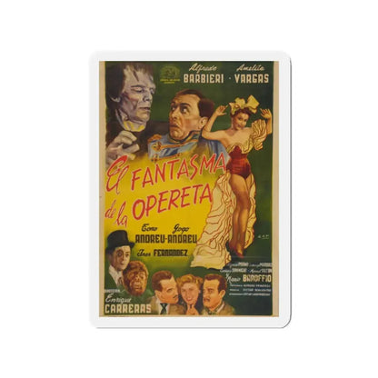 THE PHANTOM OF THE OPERETTA 1960 Movie Poster - Refrigerator Magnet 2 Inch Die-Cut - The Sticker Space