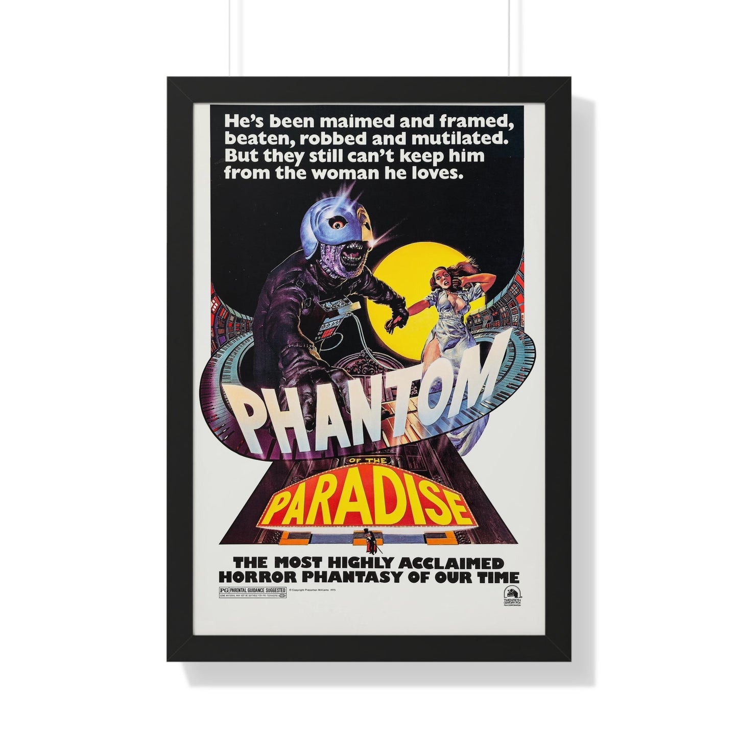 THE PHANTOM OF THE PARADISE 1974 - Framed Movie Poster-20" x 30"-The Sticker Space