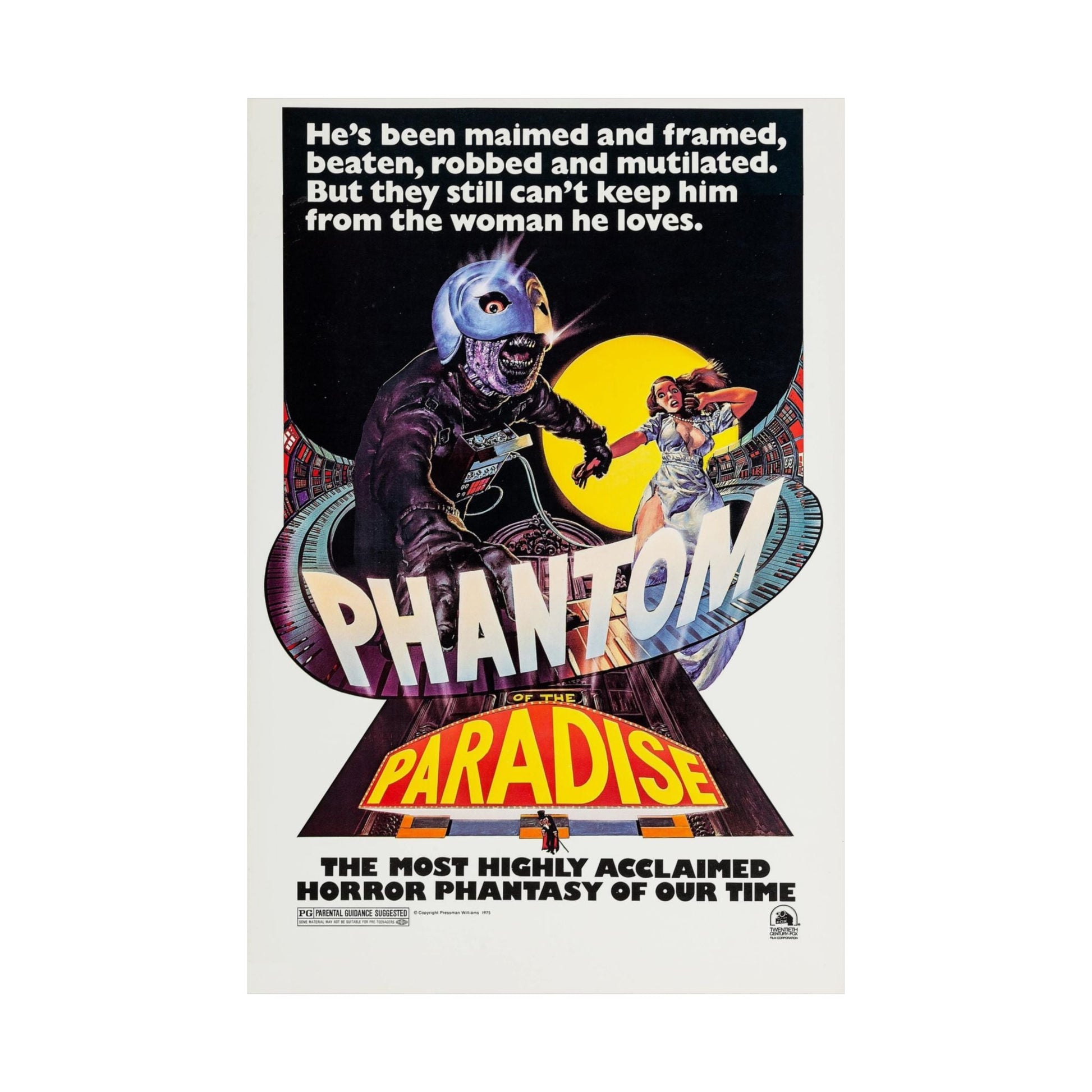 THE PHANTOM OF THE PARADISE 1974 - Paper Movie Poster-The Sticker Space