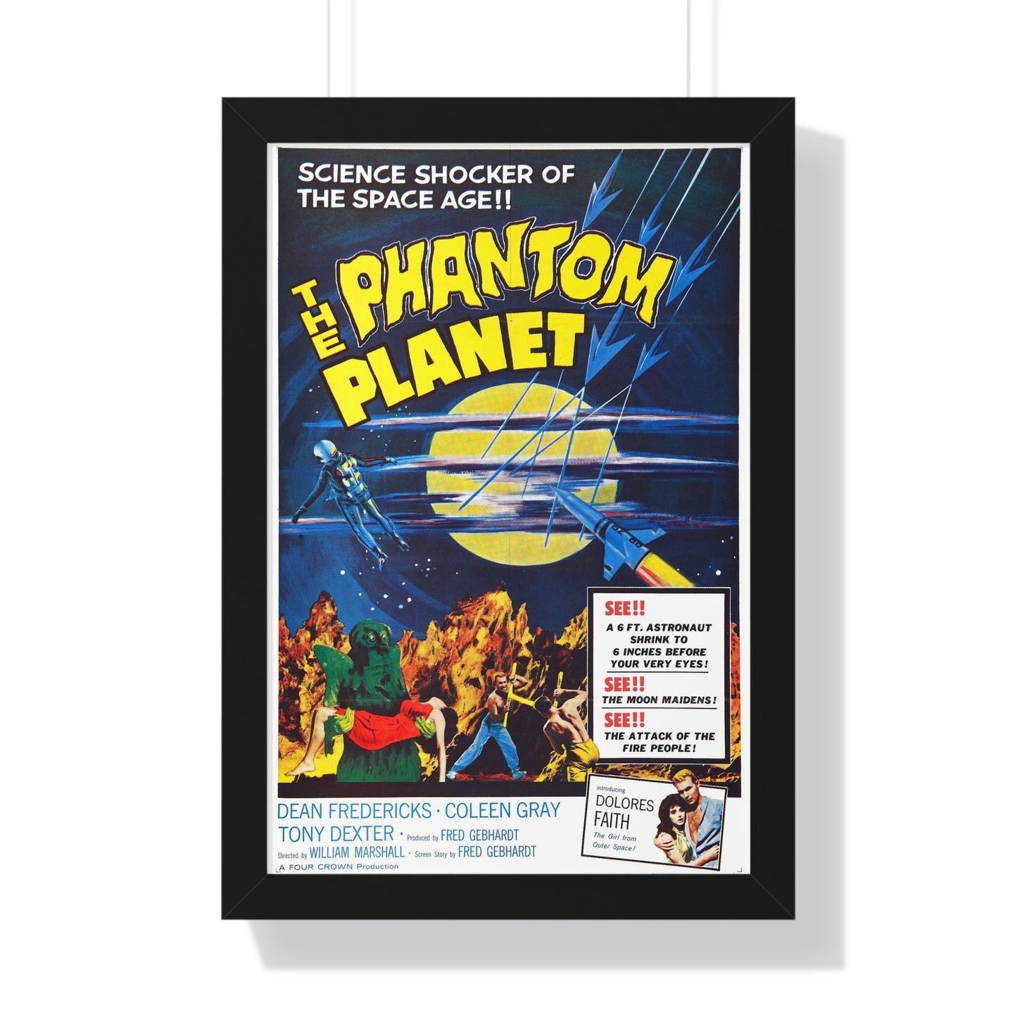 THE PHANTOM PLANET 1961 - Framed Movie Poster-16″ x 24″-The Sticker Space