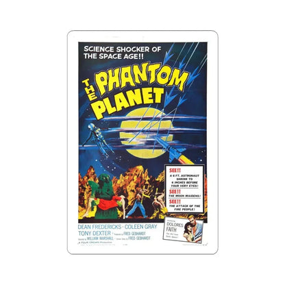 THE PHANTOM PLANET 1961 Movie Poster - STICKER Vinyl Kiss-Cut Decal 6 Inch White - The Sticker Space
