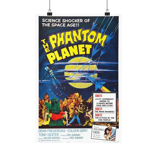 THE PHANTOM PLANET 1961 - Paper Movie Poster 12″ x 18″ Matte - The Sticker Space