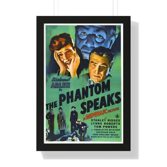 THE PHANTOM SPEAKS 1945 - Framed Movie Poster 16″ x 24″ Black - The Sticker Space