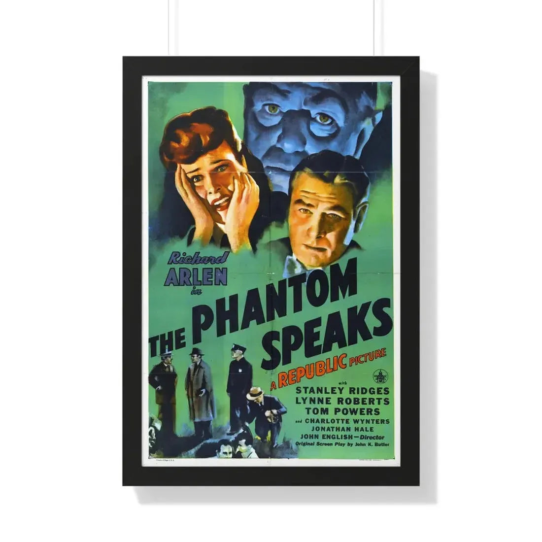 THE PHANTOM SPEAKS 1945 - Framed Movie Poster 20" x 30" Black - The Sticker Space